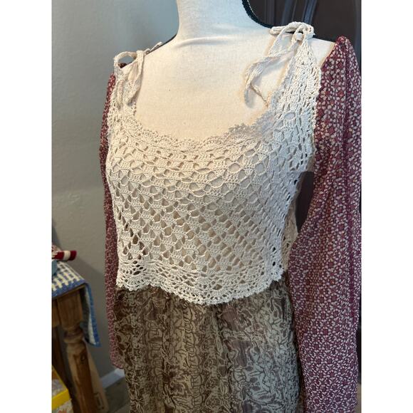Billabong Boho Crocheted Sheer Top - Picture 2 of 6